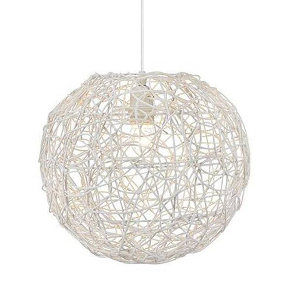 Suspension MURIA Blanche en Rotin Suspension MURIA Blanche en Rotin