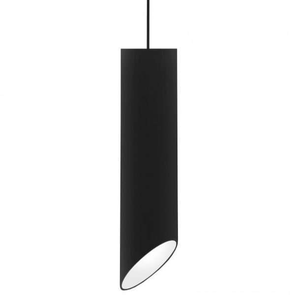 Suspension ROND en métal noir intérieur blanc Suspension ROND en métal noir intérieur blanc