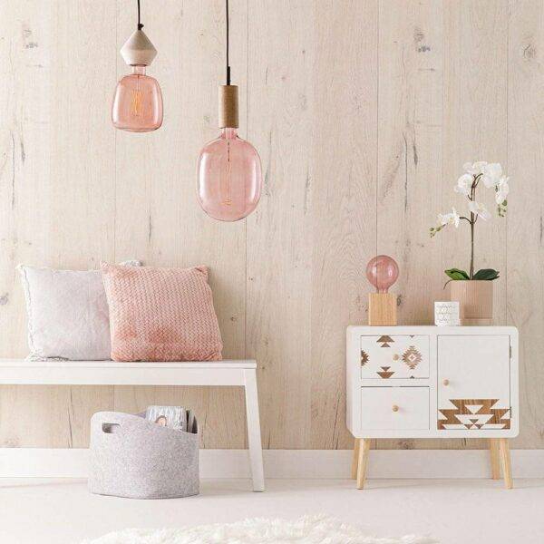 PENDEL DAI EN TEXTILE BLANC ET BOIS NATUREL CLAIR (E27 – 40W) PENDEL DAI EN TEXTILE BLANC ET BOIS NATUREL CLAIR (E27 – 40W)