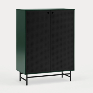MEUBLE AUX. PUNTO 2P/4TIROIRS INTERNES NOIR/VERT