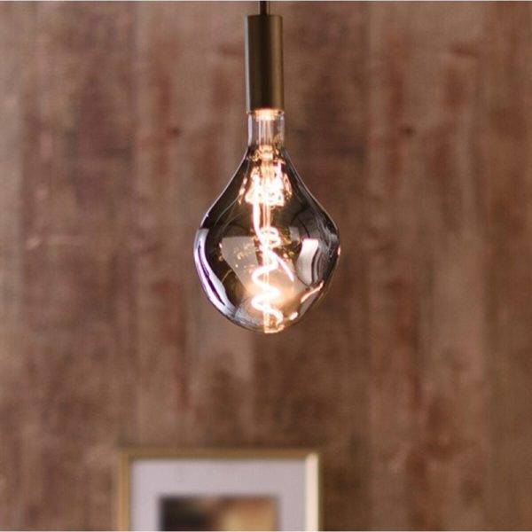 Ampoule Déco Filament LED XXL Organic en Verre Fumé Noir Ampoule Déco Filament LED XXL Organic en Verre Fumé Noir