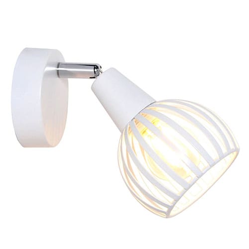 Spot contemporain en métal blanc