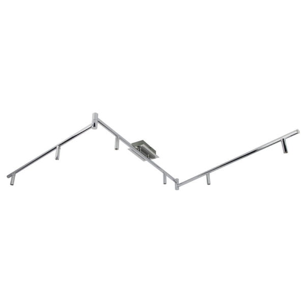 Rail 6 Spots LED REMIXLED Argenté en Métal Rail 6 Spots LED REMIXLED Argenté en Métal