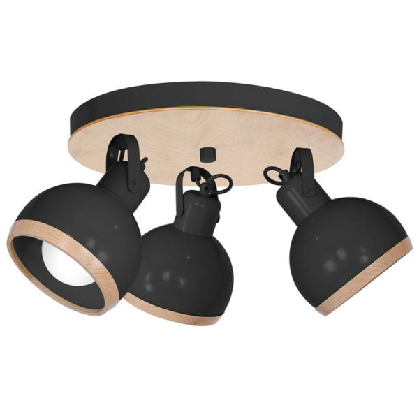 Plafonnier de Spots Oval Black