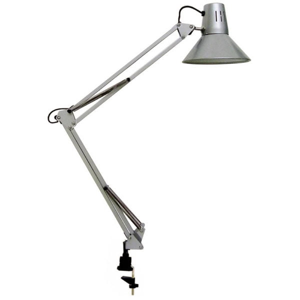 Lampe de Bureau à Clip Articulée ARCHITECTE Grise en Métal Lampe de Bureau à Clip Articulée ARCHITECTE Grise en Métal