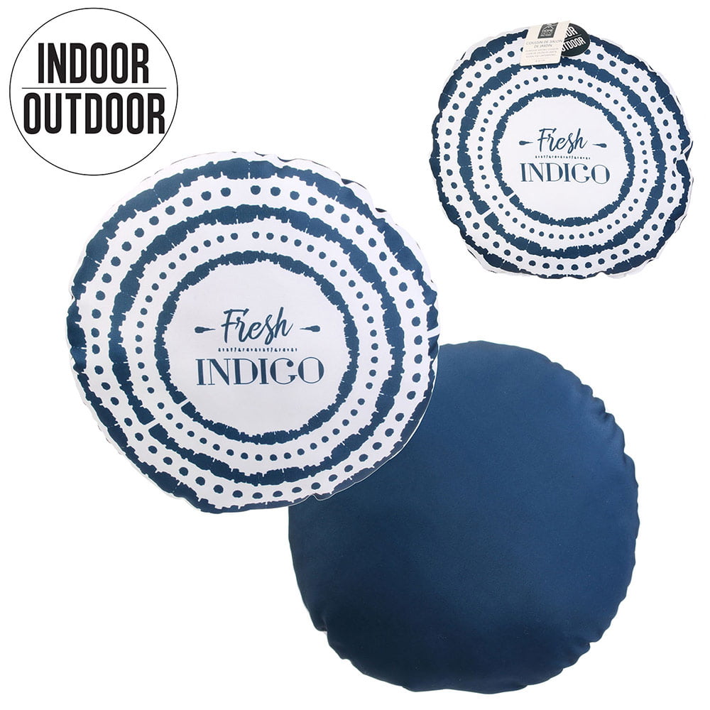 Coussin Deco Extérieur Rond Bleu M8 – Image 5