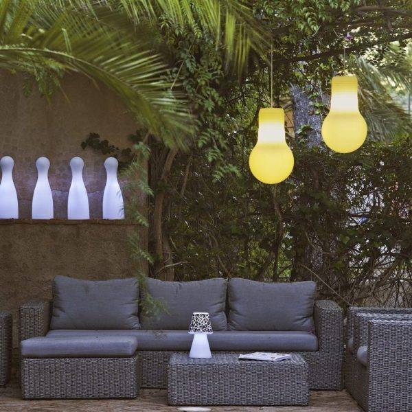 Suspension Extérieur BALBY en Polyéthylène Blanc Suspension Extérieur BALBY en Polyéthylène Blanc