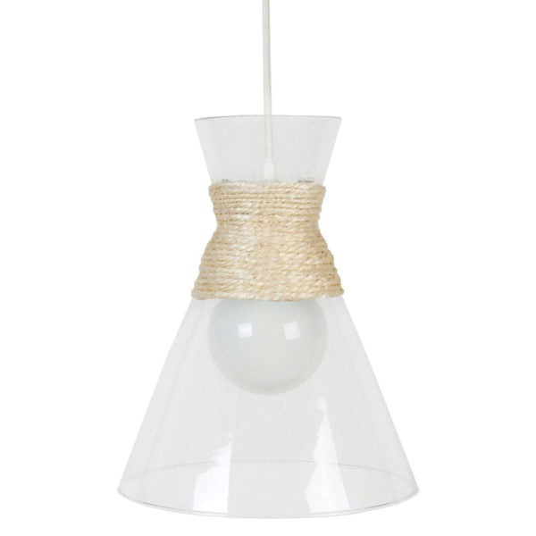 Suspension CORDES Transparente en Verre Soufflé Suspension CORDES Transparente en Verre Soufflé