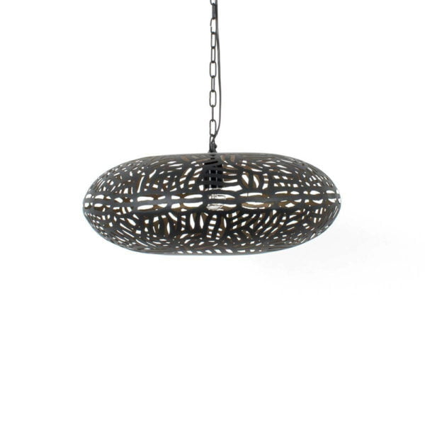 Suspension ABOU Noir Intérieur Doré en Métal Suspension ABOU Noir Intérieur Doré en Métal