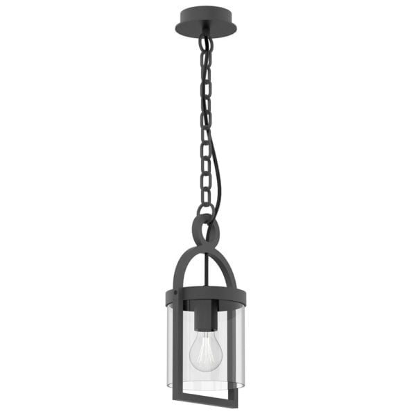 Suspension Extérieur MAYA en Aluminium Anthracite et Verre