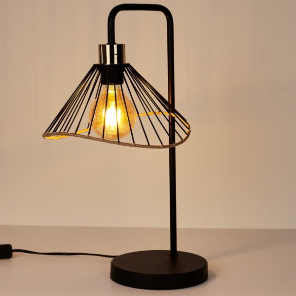LAMPE À POSER EFFET CORDE TRESSÉE LAMPE À POSER EFFET CORDE TRESSÉE
