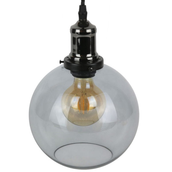 Suspension Verre Fumé Forme Boule M4 Suspension Verre Fumé Forme Boule M4