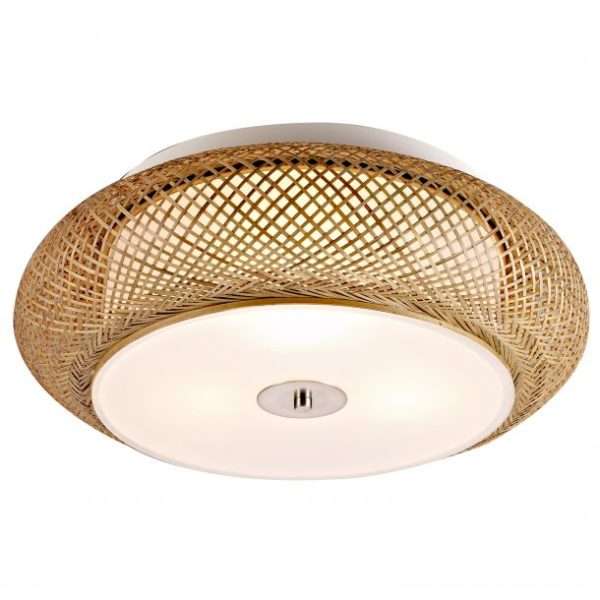 Plafonnier EOLI (D50cm) en bambou naturel