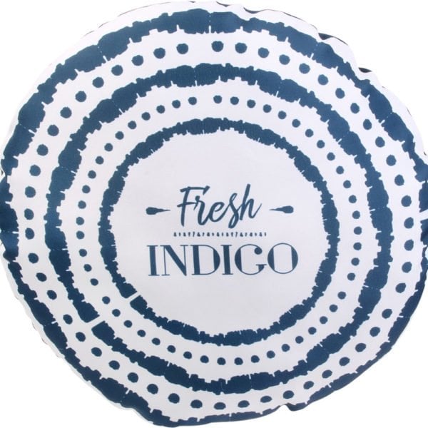 Coussin Deco Extérieur Rond Bleu M8