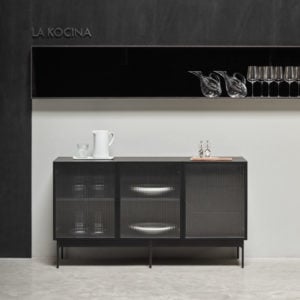 BUFFET BAS BLUR 3 PORTES 3 TIROIRS