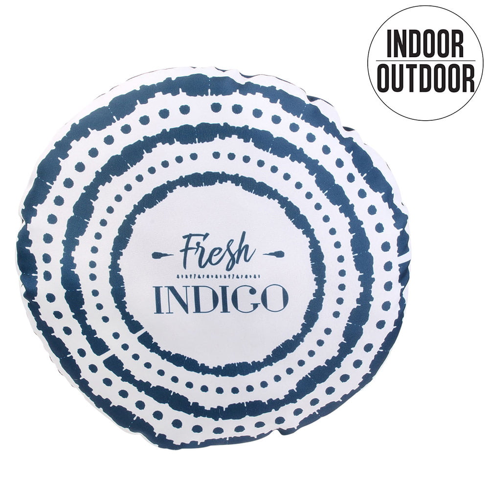 Coussin Deco Extérieur Rond Bleu M8 – Image 2