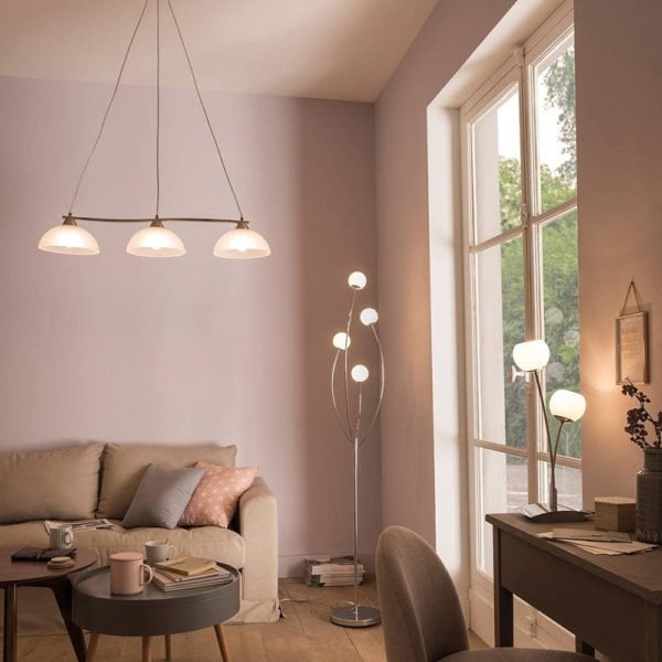 Lustre LISBOA Acier Vies Blanche