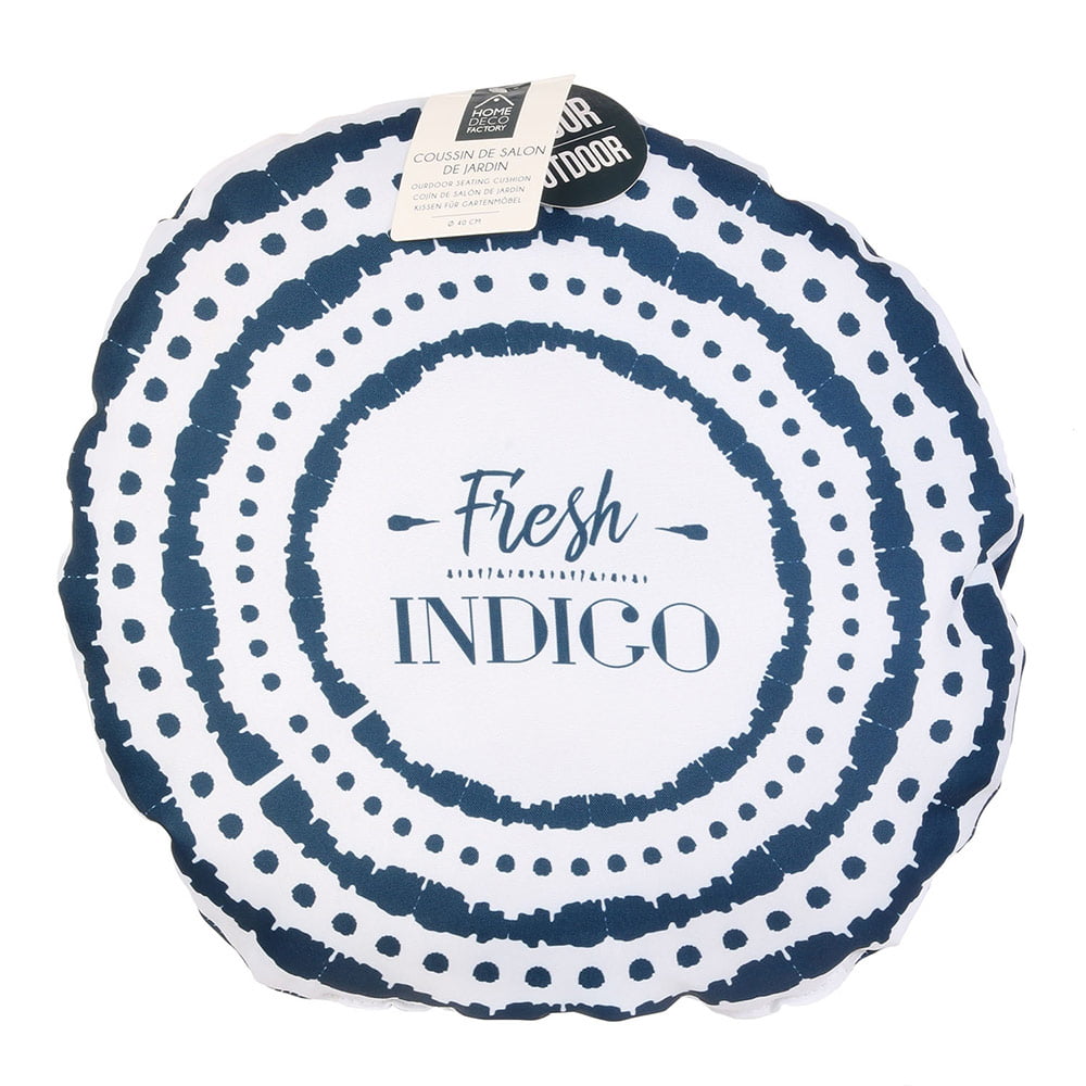 Coussin Deco Extérieur Rond Bleu M8 – Image 4