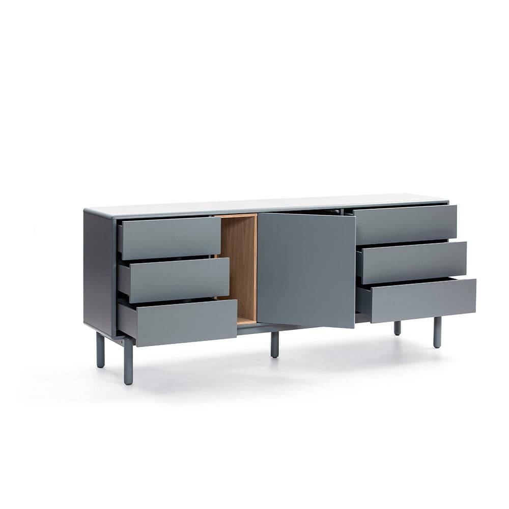 BUFFET BAS 1 PORTE 6 TIROIRS TEULAT CORVO – Image 4