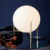Lampe de Table ALTON en Métal Effet Laiton et Verre Blanc