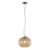 Suspension MOOVE en Verre Ambré et Métal Laiton Antique