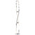Lampadaire LED CHROM en Métal Nickel Satiné