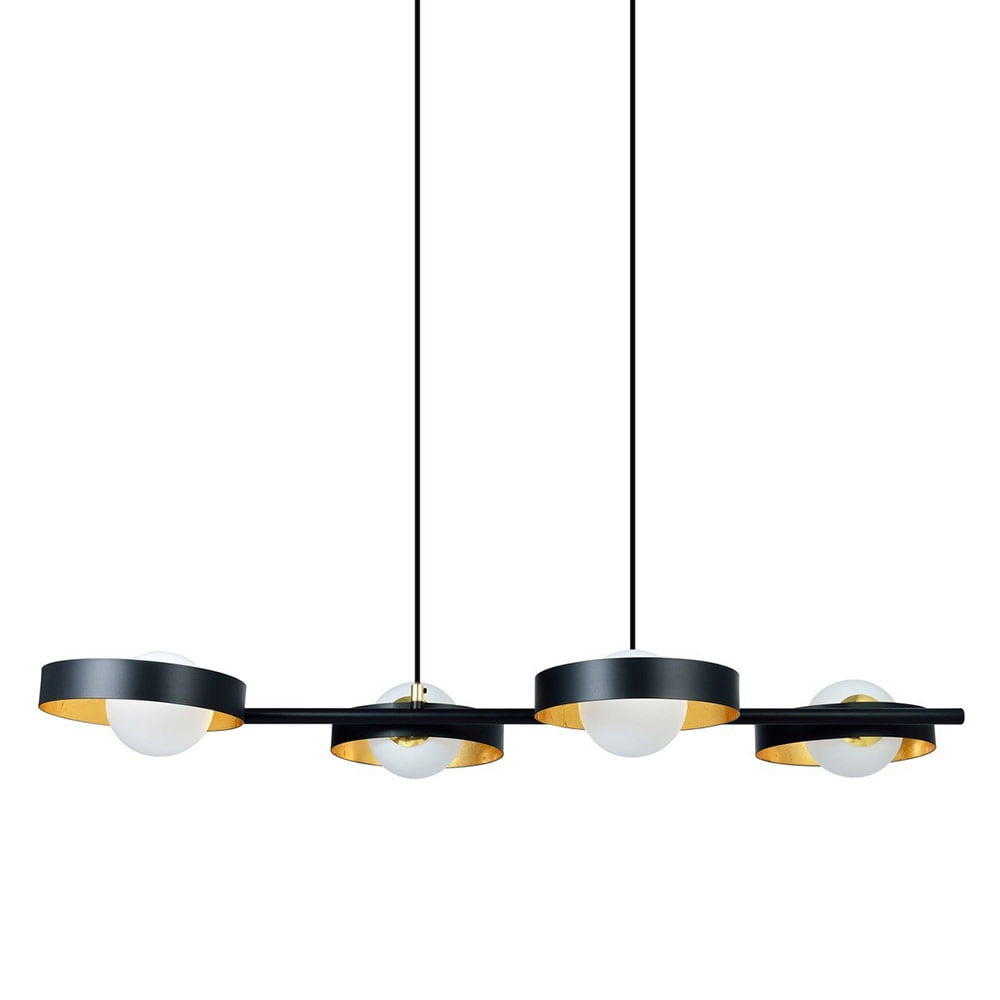 Suspension NICCI en Métal Noir Intérieur Doré – Image 4