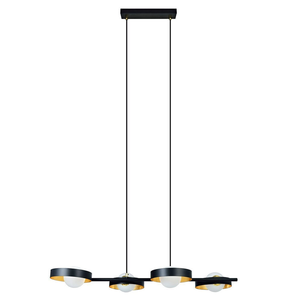 Suspension NICCI en Métal Noir Intérieur Doré – Image 3