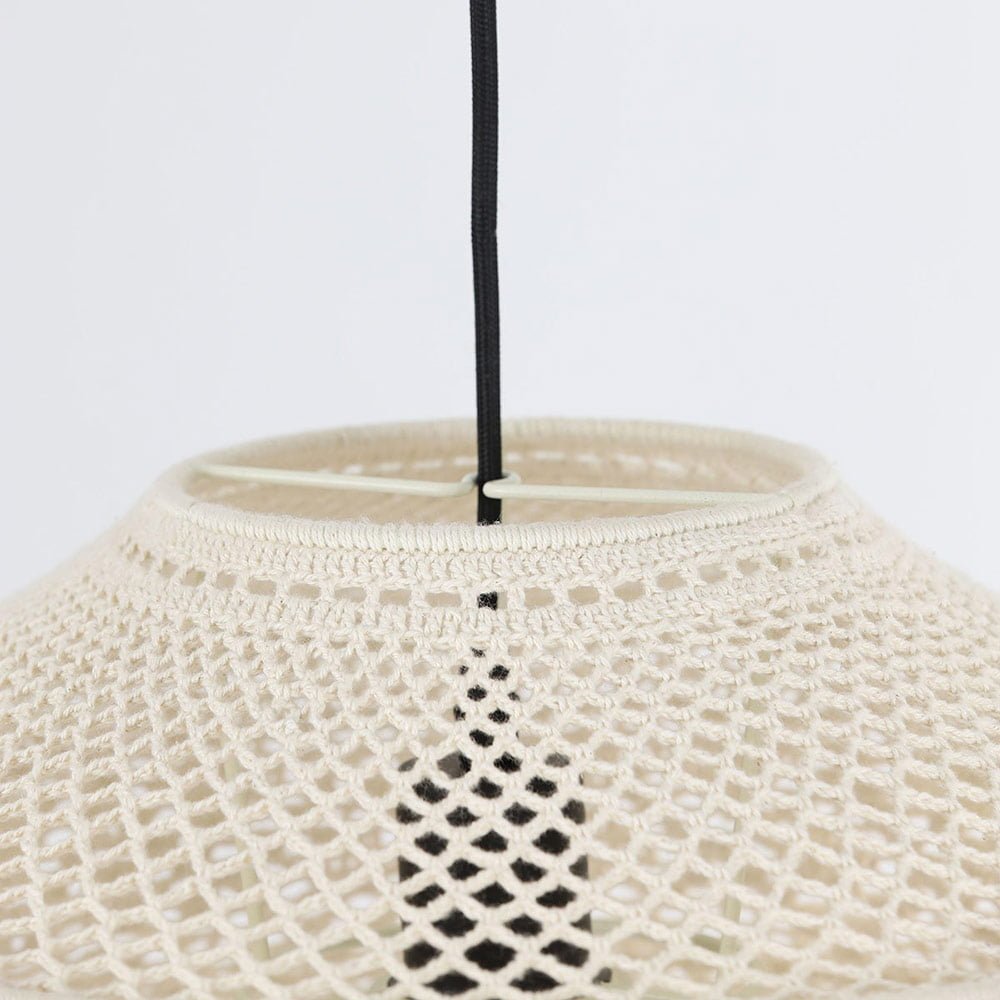 Suspension Non Électrifiée TARIDA (H37cm) en Corde Blanc Cassé – Image 2