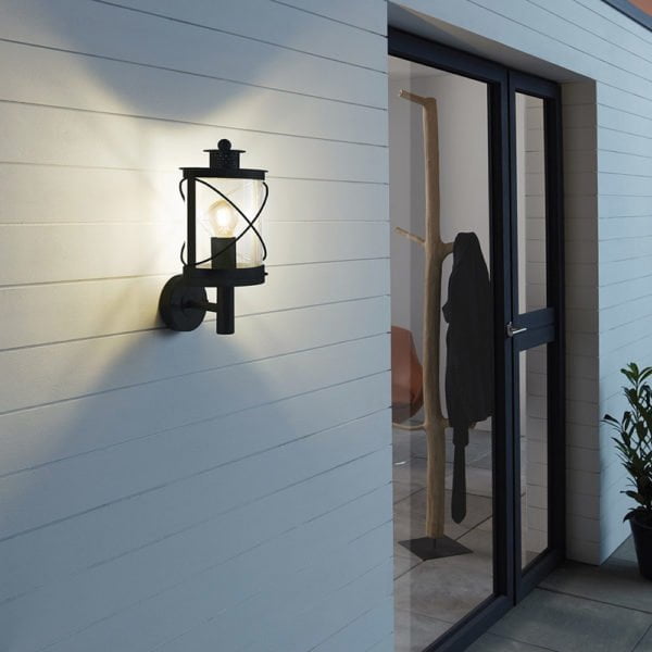 Applique Murale Extérieur HILBURN en Acier Galvanisé Noir Applique Murale Extérieur HILBURN en Acier Galvanisé Noir