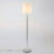 Lampadaire SENDO Argenté et Blanc en Métal et Tissu
