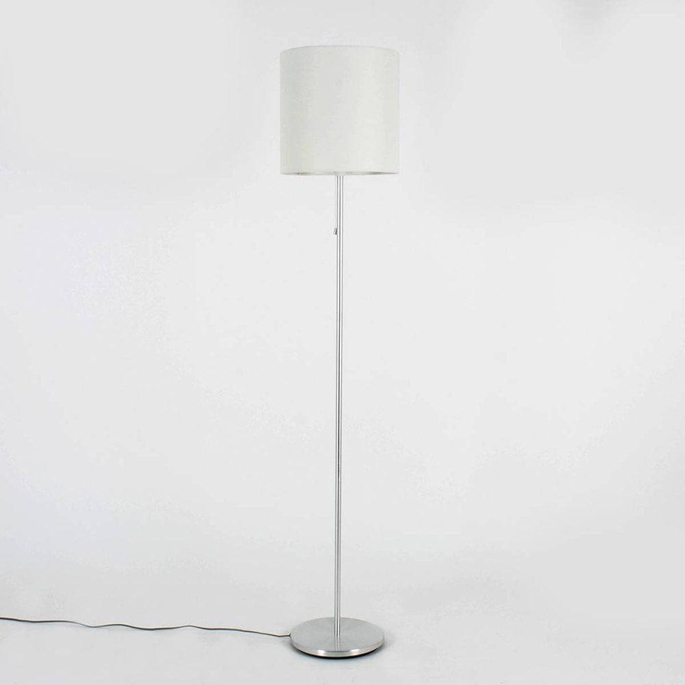 Lampadaire SENDO Argenté et Blanc en Métal et Tissu – Image 7