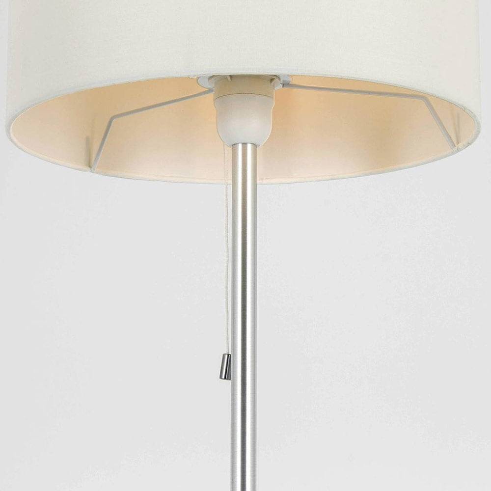 Lampadaire SENDO Argenté et Blanc en Métal et Tissu – Image 5