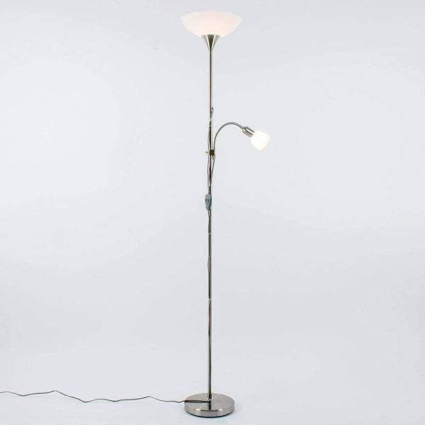 Lampadaire UP2 Argenté en Métal et Plastique Lampadaire UP2 Argenté en Métal et Plastique