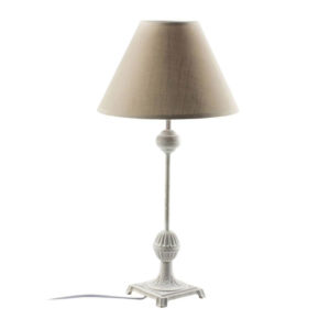 Lampe de Table ROSABELLE Taupe en Métal