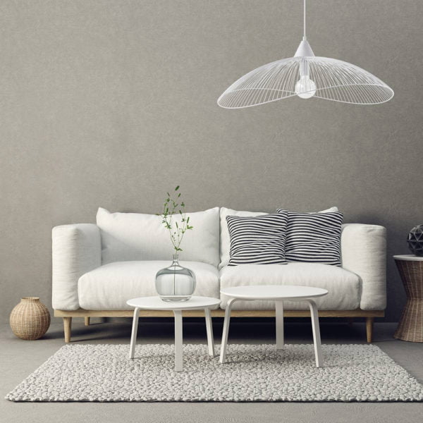 Suspension Design Filaire ARLINGTON Blanche en Métal Suspension Design Filaire ARLINGTON Blanche en Métal