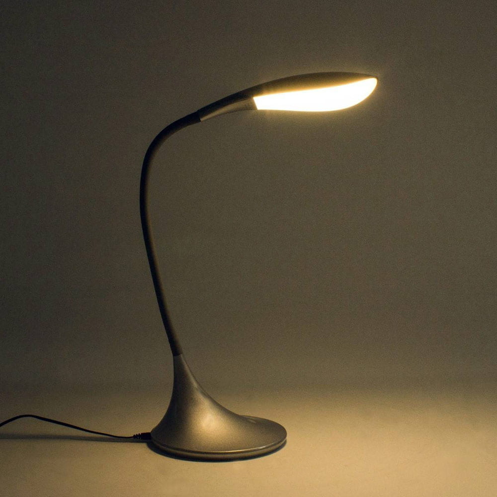 Lampe de Bureau Design LED YON en Métal Argenté – Image 3