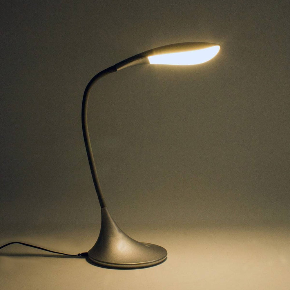 Lampe de Bureau Design LED YON en Métal Argenté – Image 9