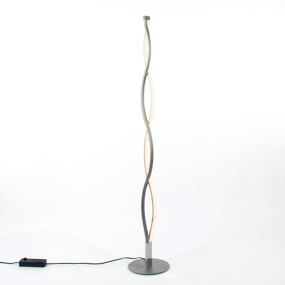 Lampadaire Design LED SAHARA en Métal Argenté – Image 2
