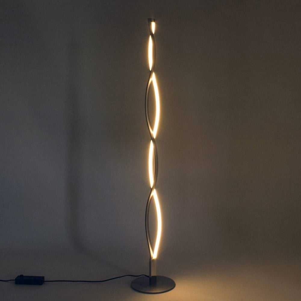 Lampadaire Design LED SAHARA en Métal Argenté – Image 4