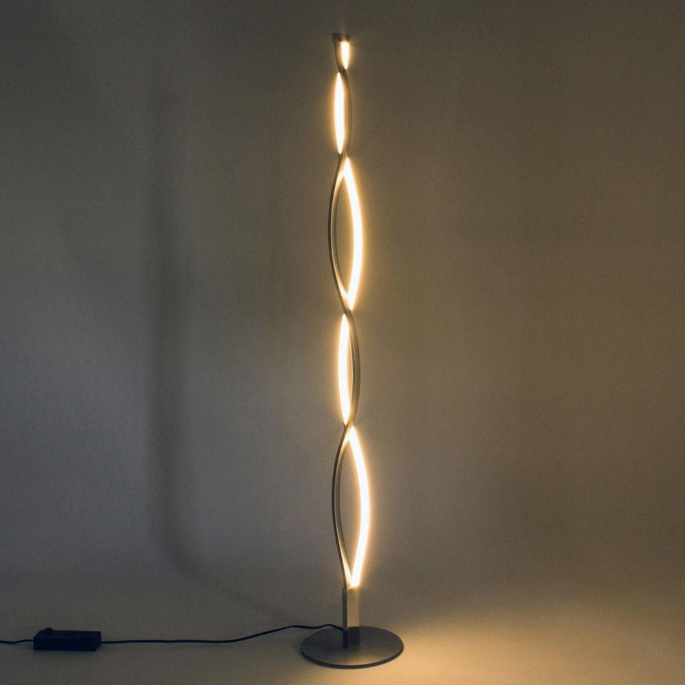 Lampadaire Design LED SAHARA en Métal Argenté – Image 6