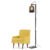 Lampadaire BELL en Métal et Verre Fumé Noir