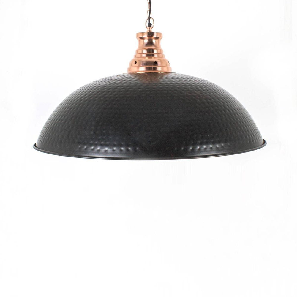 Suspension Industrielle VASSILI Noir Intérieur Cuivré en Métal – Image 2