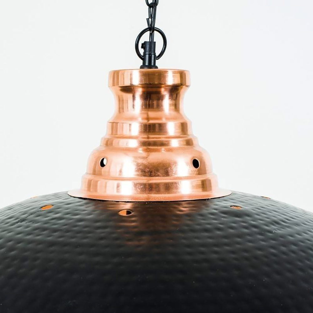 Suspension Industrielle VASSILI Noir Intérieur Cuivré en Métal – Image 5