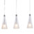 Suspension PRISS en Verre Argenté