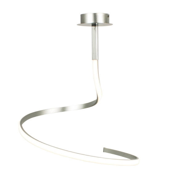 Plafonnier Design LED NUR Argenté en Métal et Acrylique Plafonnier Design LED NUR Argenté en Métal et Acrylique