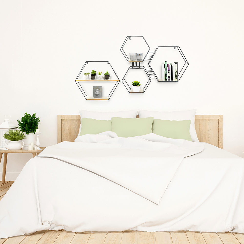 Étagère Bois et Métal Hexagonale M4 – Image 3