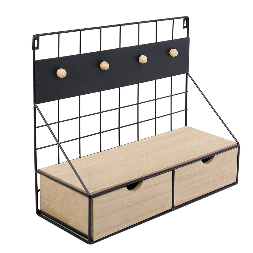Étagère Métal 2 Tiroirs Bois M4 – Image 2