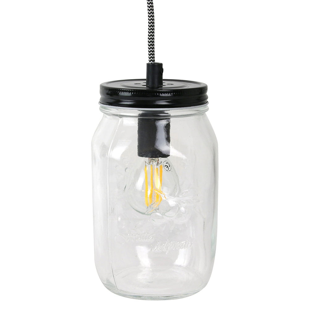 Suspension Mason Jar X4 Câble Textile M2 – Image 3