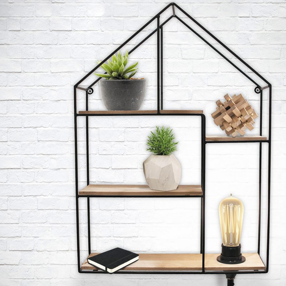Étagère Maison Déco Lumineuse Noir – Image 2